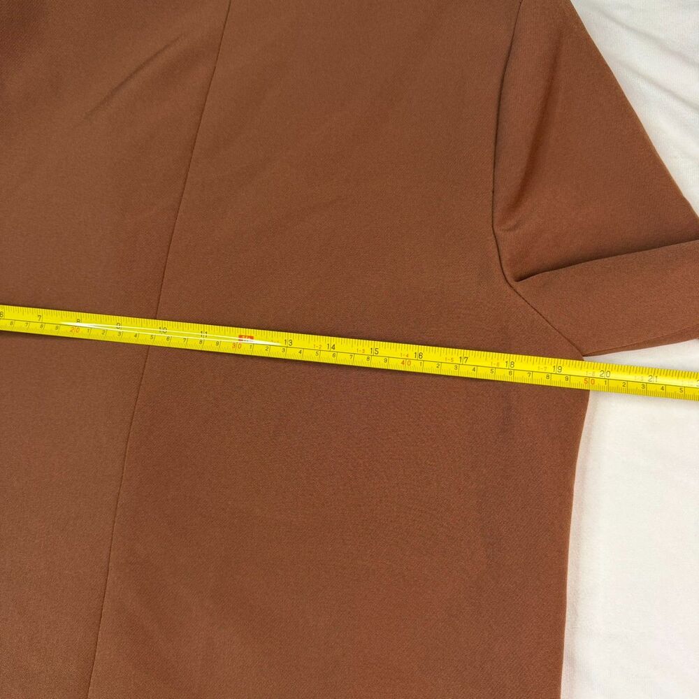 Open Edit Longline Rust-Brown Two Button Closure Jacket Blazer Size S - Picture 2 of 8